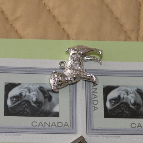 PUG lot   Charm, 2 Stamps, Bracelet Link - Picture 3 of 10